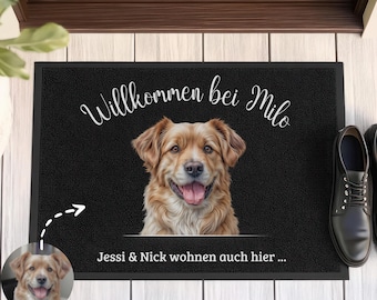 Felpudo personalizado para mascotas, felpudo para perro, retrato de mascota, regalo para mamá perruna, felpudo personalizado, idea de regalo para amantes de las mascotas