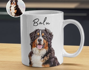 Caneca personalizada para animais de estimação com foto do animal de estimação + nome Caneca personalizada para cães Caneca de café personalizada - Canecas para animais de estimação