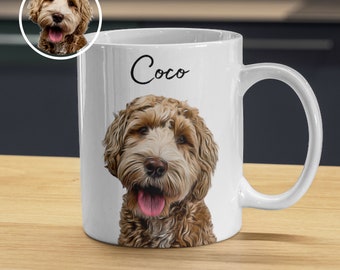 Personalized Pet Mug with Pet Photo + Name Custom Dog Mug Dog Coffee Mug Personalized - Pet Mugs