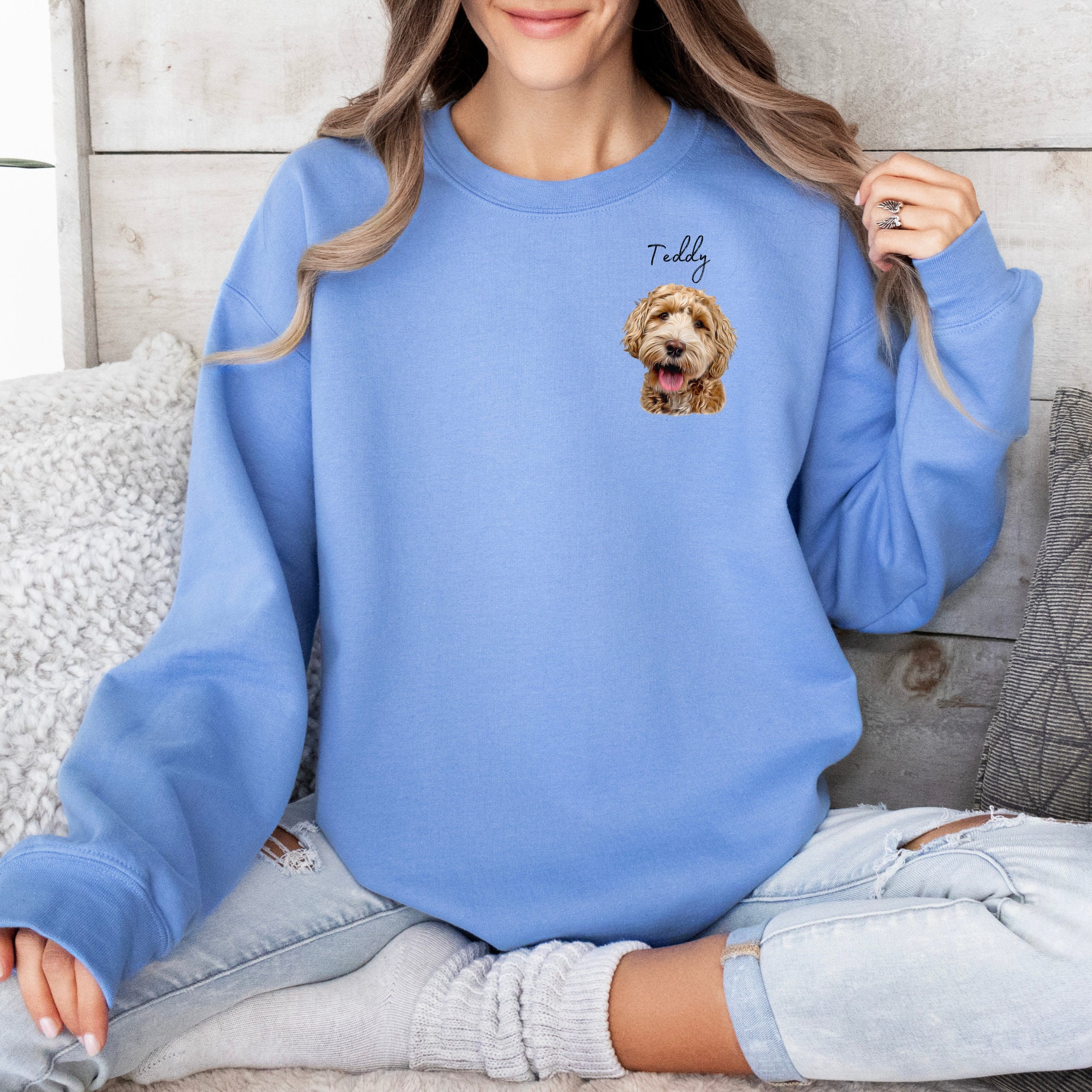 Personalized Pet Sweater With Photo Pet Portrait Sweater Personalized Personalized Pet Sweater With Photo Pet Portrait Sweater Personalized