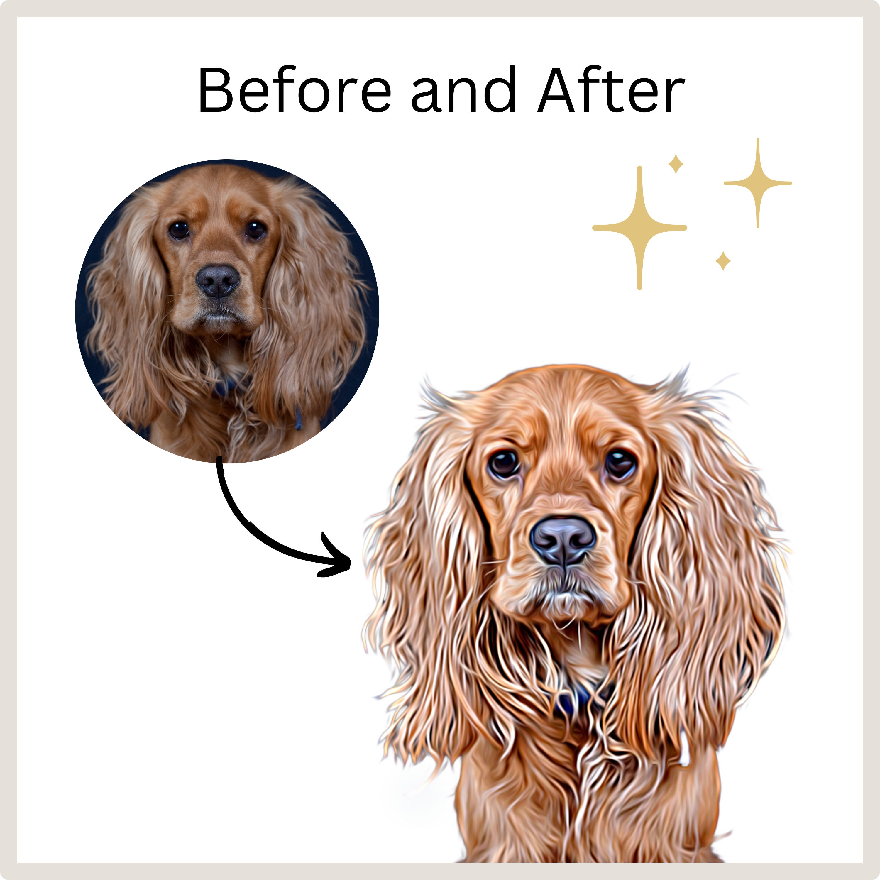 Personalized Pet Portraits With Pet Photo Digital Dog Portrait ...