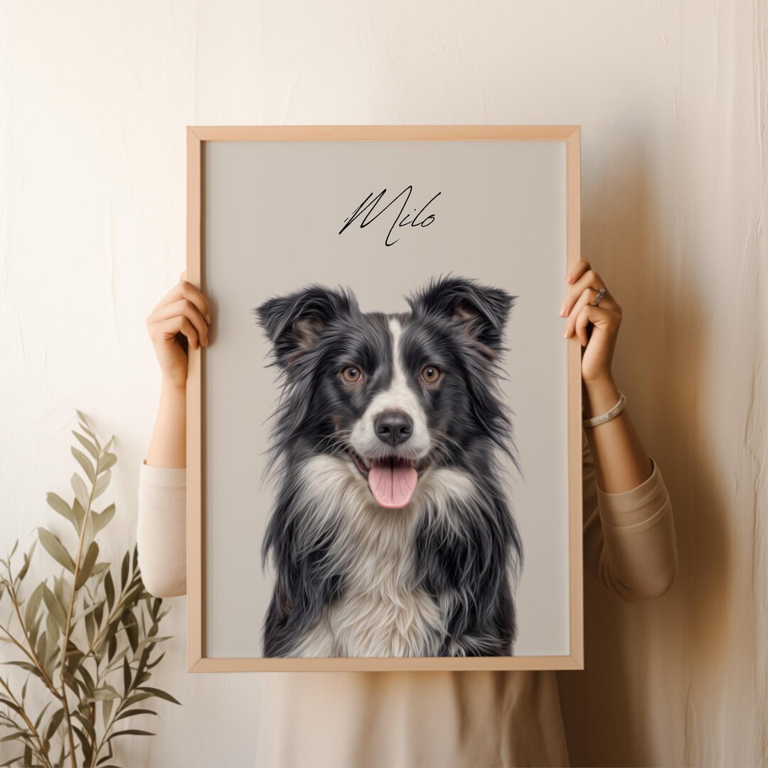 Personalized Pet Portraits From Pet Photo Digital Dog Portrait Custom ...