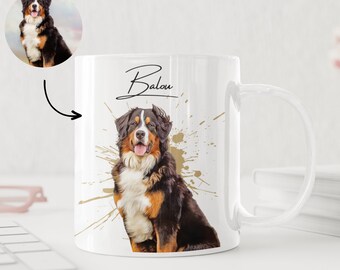 Caneca personalizada para animais de estimação com foto do animal de estimação + nome Caneca personalizada para cães Caneca de café personalizada - Canecas para animais de estimação