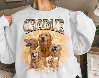 Maglione per animali domestici personalizzato anni '90 camicia bootleg per animali domestici felpa con cappuccio vintage per cani da compagnia felpa personalizzata per animali domestici regalo