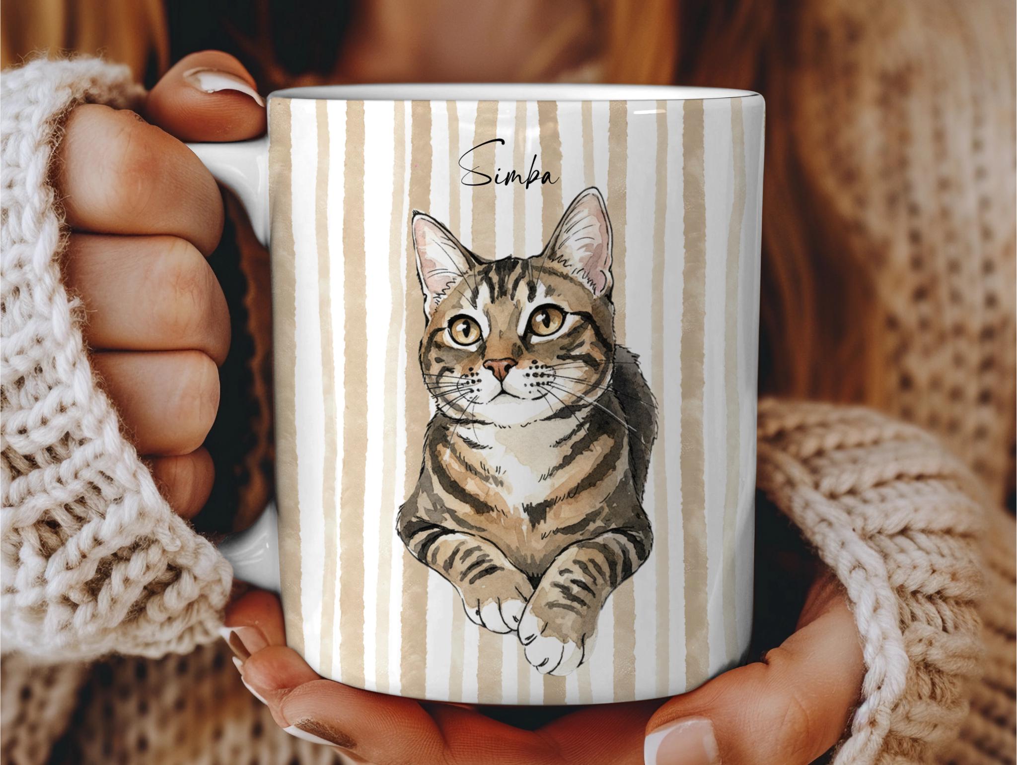 Personalisierte katze becher
