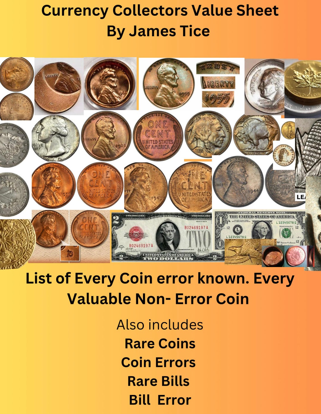 Digital Coin Collector Coin Error/value List Etsy