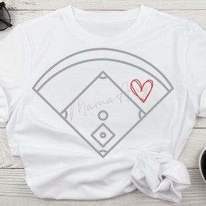 Rechterveld Hart Honkbal Digitale Download, Sublimatie Download, Instant Download, PNG, SVG, Digitale Afbeelding