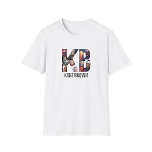 Camiseta unissex preta Letter Kane Brown Concert, camiseta para festival de música, camiseta de música country, camiseta para concerto, camiseta gráfica