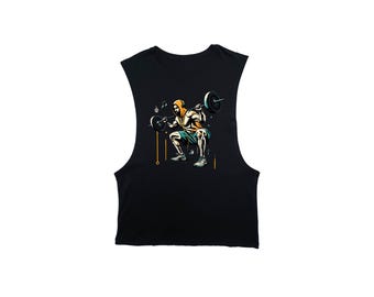 Custom Made Low Arm Stringer Tank Top, Custom Open Arm Tank Top, Personalized Low Arm Stringer Tank Top, Personalized Open Arm Tank Top
