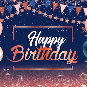 Alles Gute zum Geburtstagdekorationen Hintergrund Tuch, Glitter Geburtstag Hintergrund Schild, Geburtstag Party Liefert Foto Hintergrund für Kinder Größe (5x8)FT