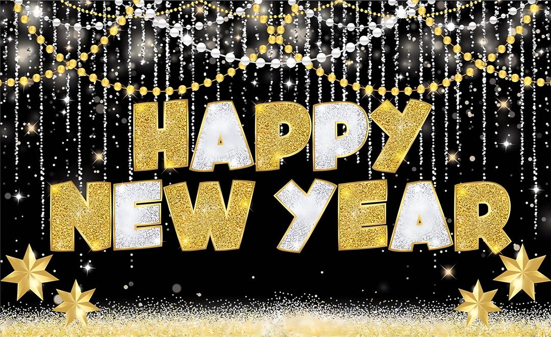 Happy New Year Banner Backdrop for Happy New Years Eve Party ...