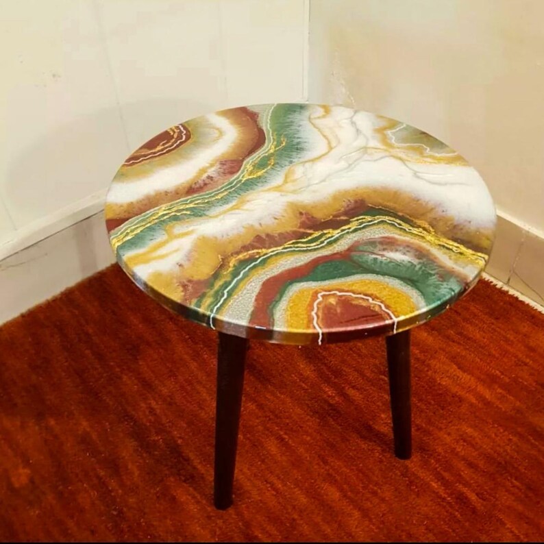 Resin Coffee Table Round Coffee Table Epoxy Handmade Table Etsy UK