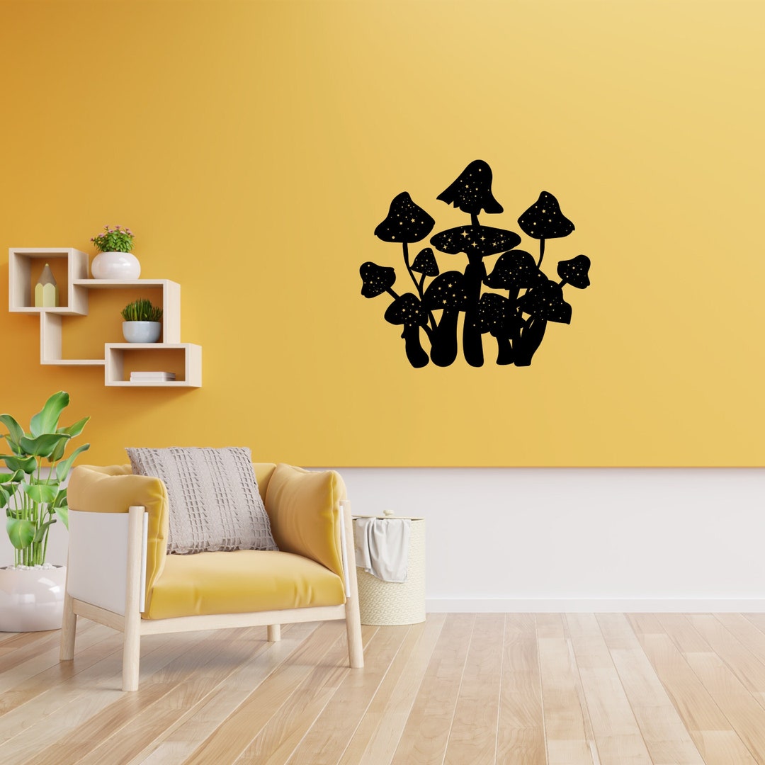 Metal Mushroom Wall Art, Cute Mushroom Decor, Mushroom Aesthetic, Mushroom Fantasy Art, Mushroom