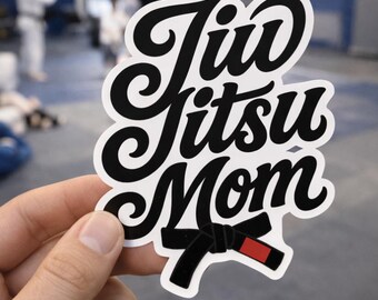 Jiu Jitsu Mom Sticker With Belt