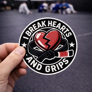 Adesivo "Io spezzo i cuori e stringo le mani"