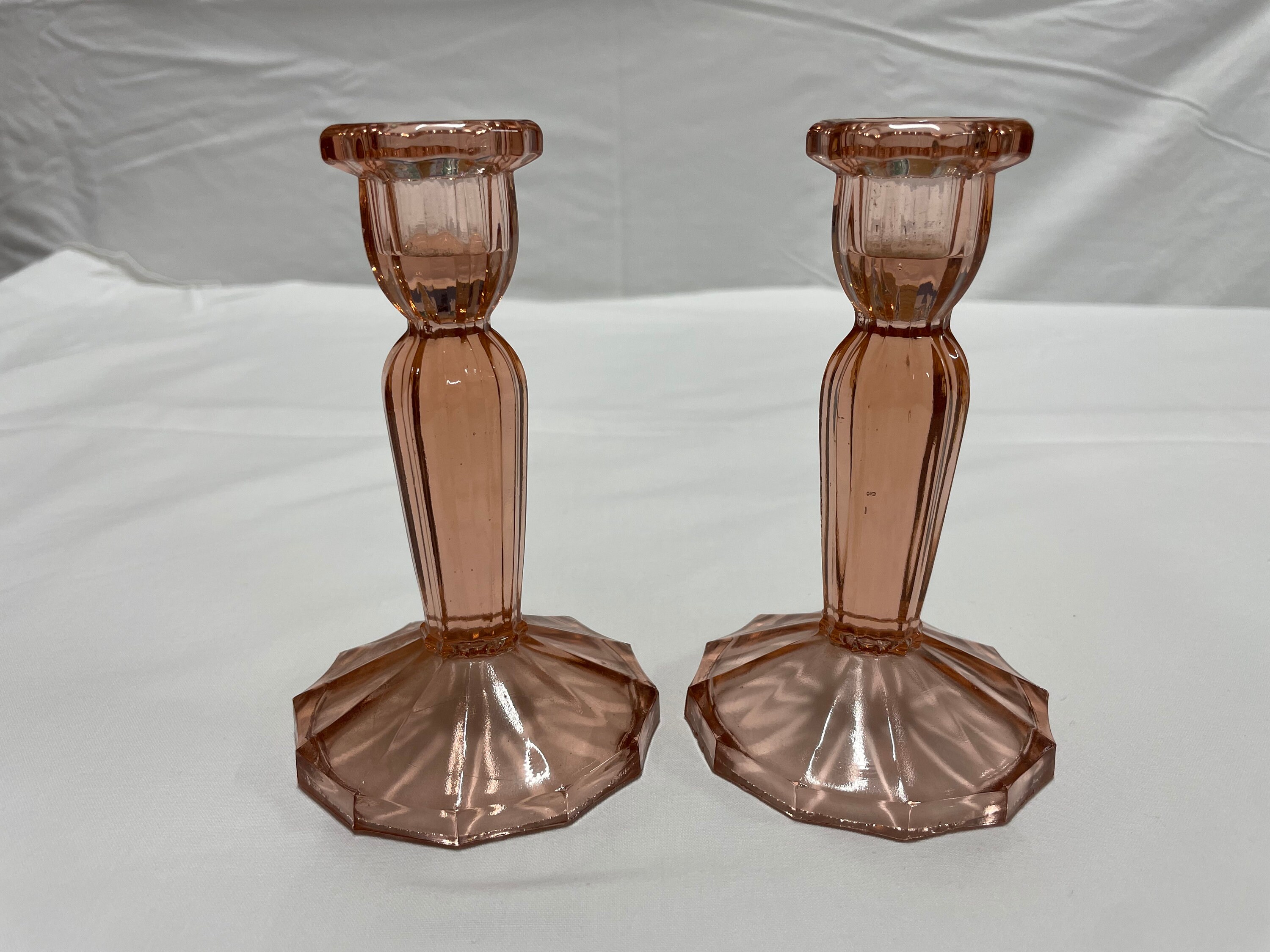 Art Deco Pressed Pink Glass Dressing Table Set. Brockwitz Etsy