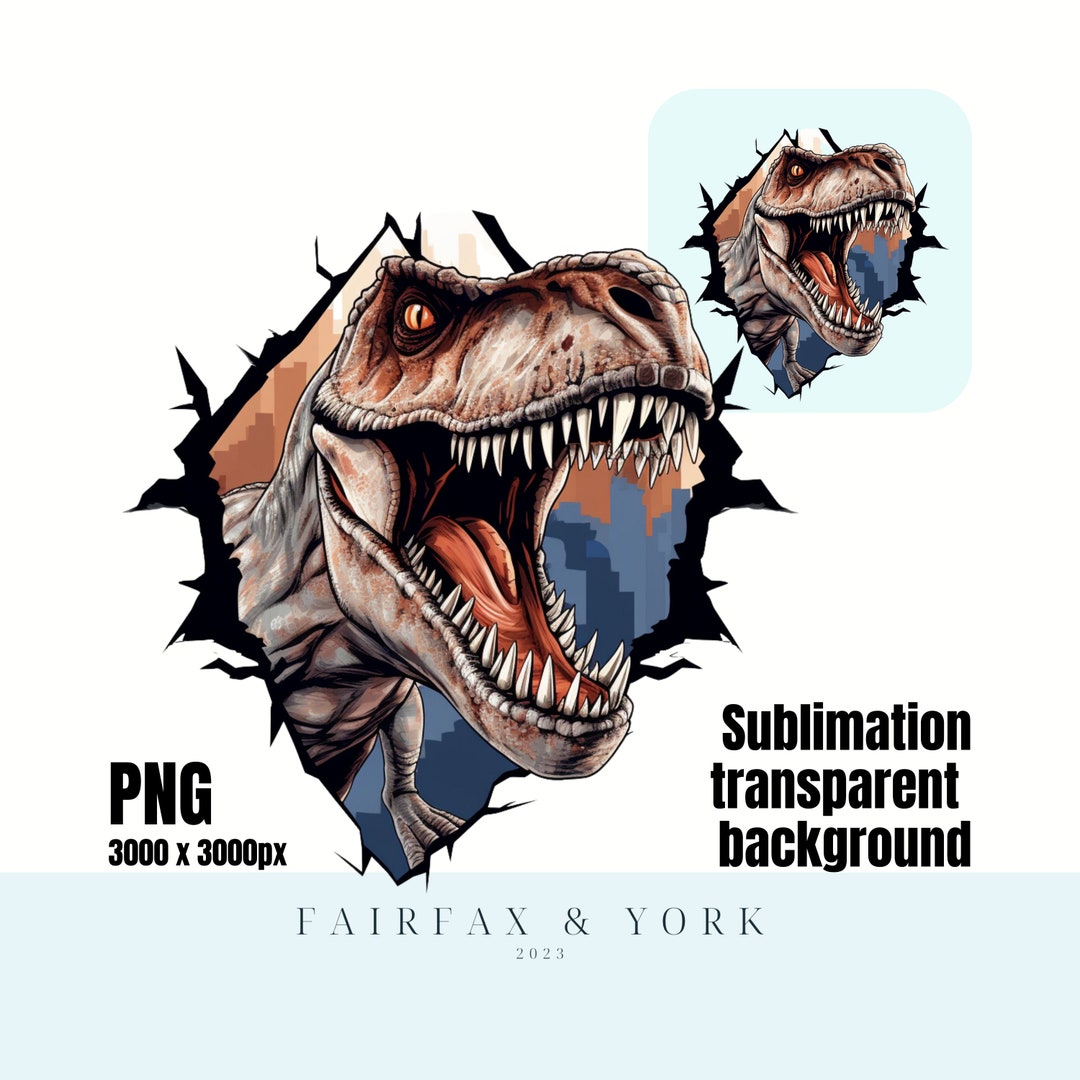Dinosaur Coming Out of Wall Sublimation SVG PNG, Dino Hole in Wall, Dinosaur Breaking Through