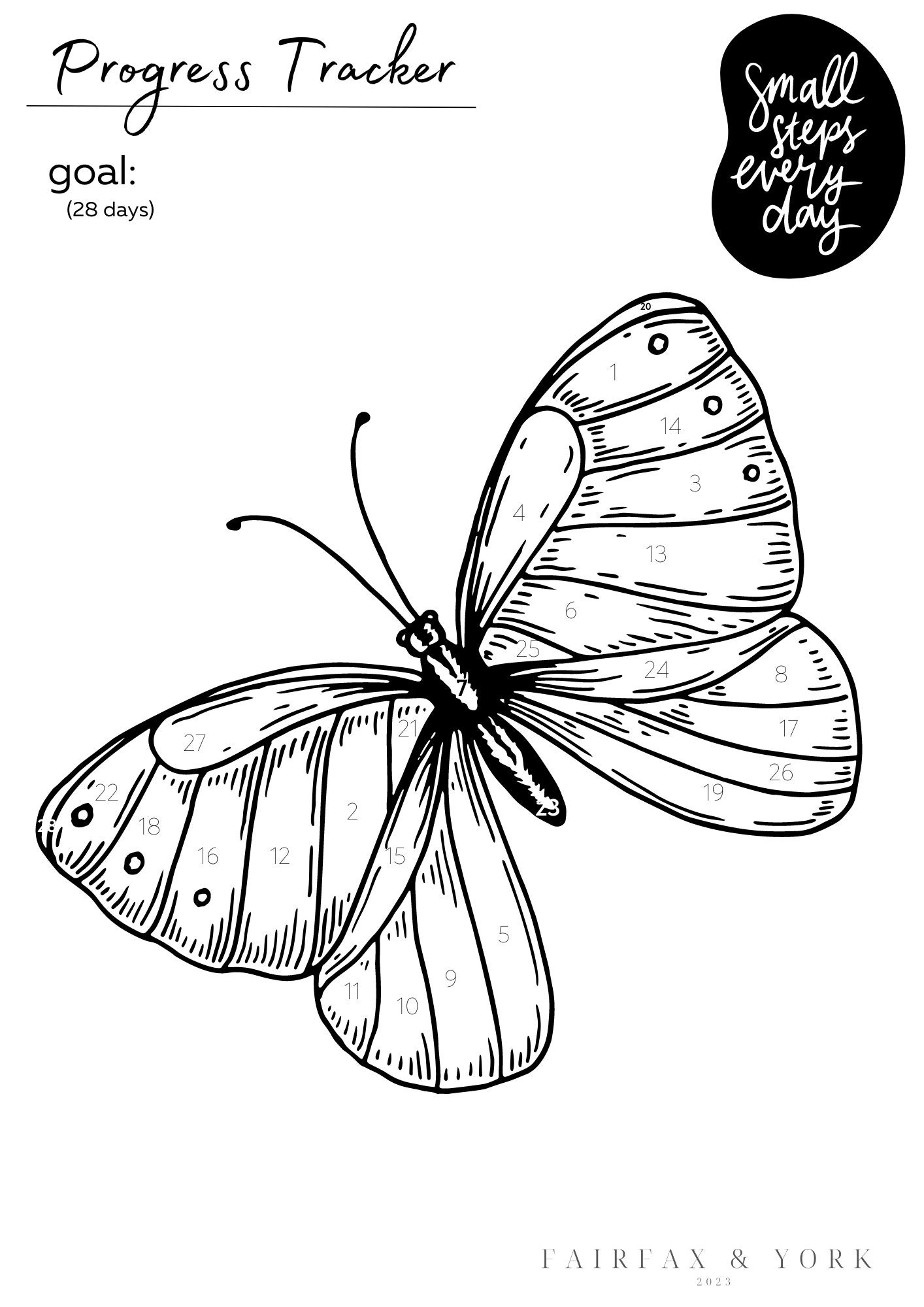 Habit Tracker Printable, Habit Tracker Colouring In, Habit Tracker