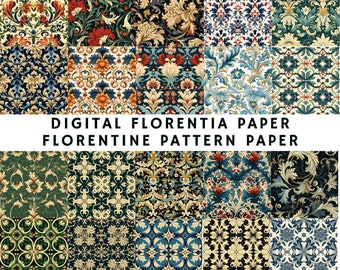 florentine paper, digital paper, florentine, paper craft, digital florentine paper, paper pattern, renaissance paper, scrapbook paper