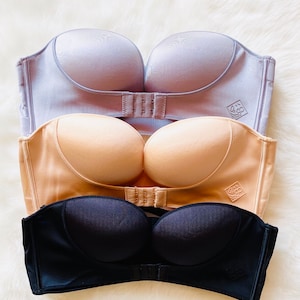 女性用スーパープッシュアップストラップレスブラ、ワイヤレスブラ