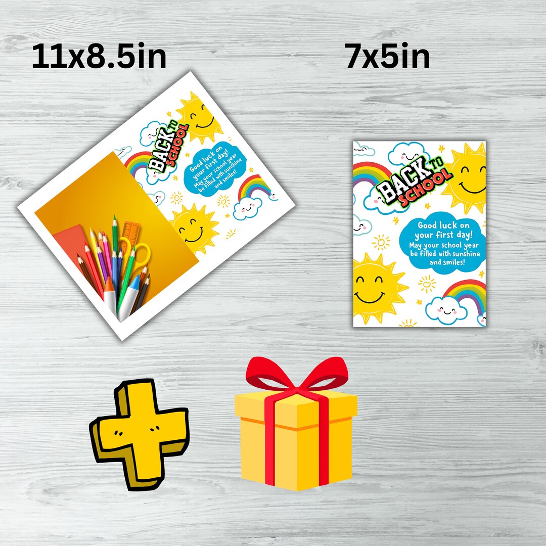Back to School Card, Good Luck on Your First Day of School Card ...
