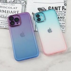 Two-Color Gradient Mobile Phone Case, iPhone Case With Lens Film, iPhone14/13/12/11, iPhone 14/13/12/11 Pro Case, iPhone14/13/12/11 Pro Max
