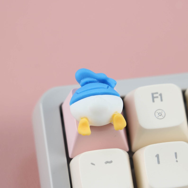 Cartoon Resin Keycap, Character Keycaps, Esc Keycap, Mechanical Keycap, Custom Cute Keyboard, Kawaii Keyboard Decoration, Office Accessories Donald Duck