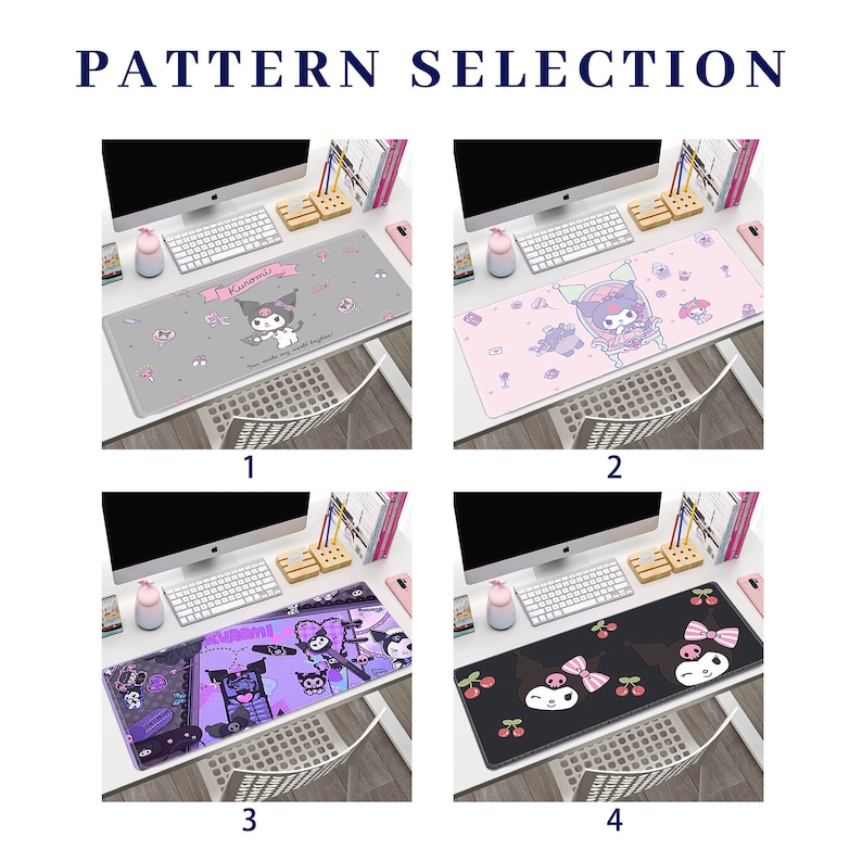 Large Cartoon Table Mat, Gaming Mouse Pad, Table Mat, Kawaii Mouse Pad ...