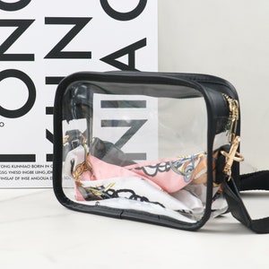 New Clear Stadium Jelly Bag, Clear Concert Bag, Game Day Bag, Cute Purse With Adjustable Strap With Free Surprise Accessory, Popular Wallet