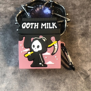 Skull Milk Carton Airpods Case, 3d Airpod Case, Suitable For Airpods 1/2, Airpods Pro, Halloween Gift, Ghost Airpod Case, Funny Unique Gift