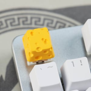 Keycap Cheese Block 3d Artisan Key Cap, Cute Anime Keycap, Custom Keycaps, Esc Spacebar Keycap, Artisan Keycap, Keycap Graduation Gift
