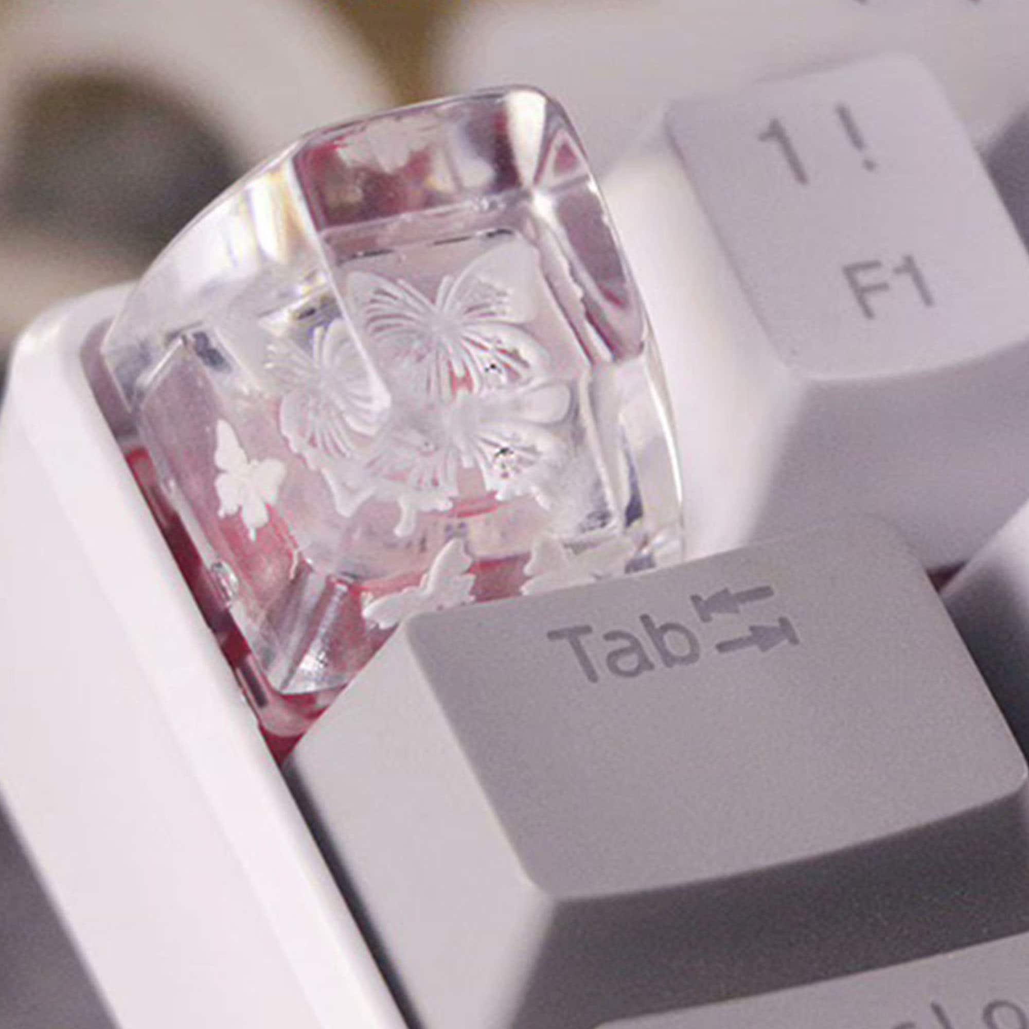 Resin Butterfly Keycaps, Handmade Keycaps, Kawaii Keycaps, Cute ...