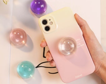 Solid Color Ball Phone Grip Holder, Socket, Phone Stand, Telescopic Folding Mobile Phone Support, Cute Accessories, Cute Phone Charms, Pop