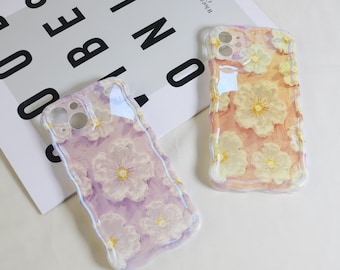 Oil Painting Flower Phone Case, Retro Phone Case, Shockproof Phone Case, Cute 13 Phone Case, Flower Phone Case, Simple Phone Case, Gift