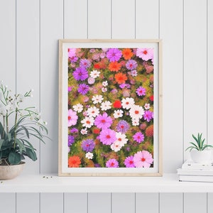 Heller Blumendruck, Frühling, Wandkunst, Abstrakte Blumen Frühlingsdruck, Blumendekor Poster, Schlafzimmerdekor, Blumenfotografie