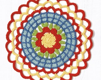 Crochet Mandala Doily Pattern: Instant Download PDF, English
