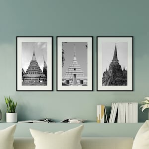 Thailand Travel Print, Thailand Travel Print, Thailand Wall Art, Black and White Poster, Thailand Travel