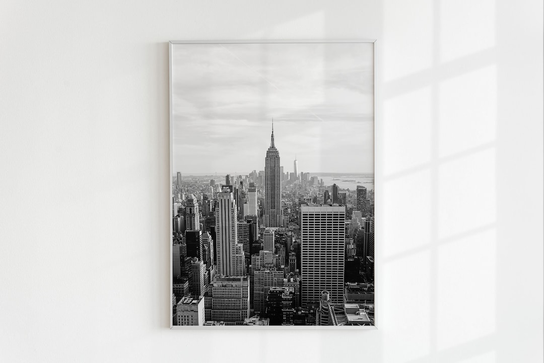 New York City Black and White Wall Art Print Home Decor, Travel ...