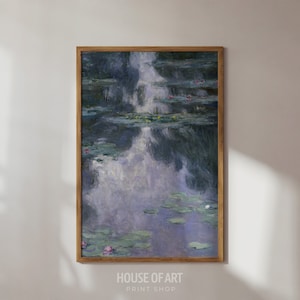 Water Lilies, Claude Monet Print Nymphéas, Monet Exhibition Poster Impressionist Painting, Famous Art Home Decor, Modern French Art