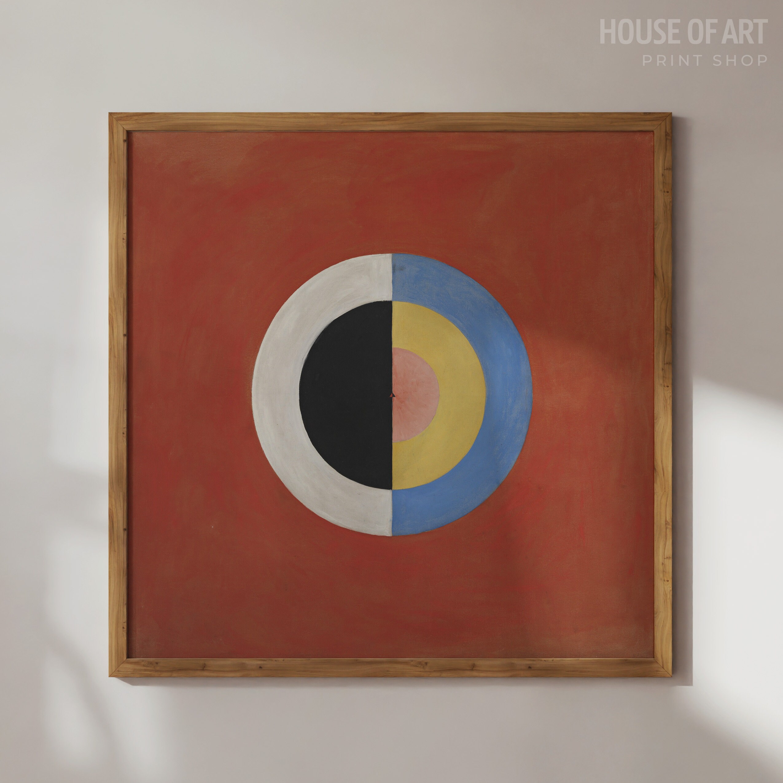 Abstract Square Art Print, Circle Composition, Colorful Wall Art, Geometric Painting, Gallery Wall Print, Minimal PRINTABLE Wall Art