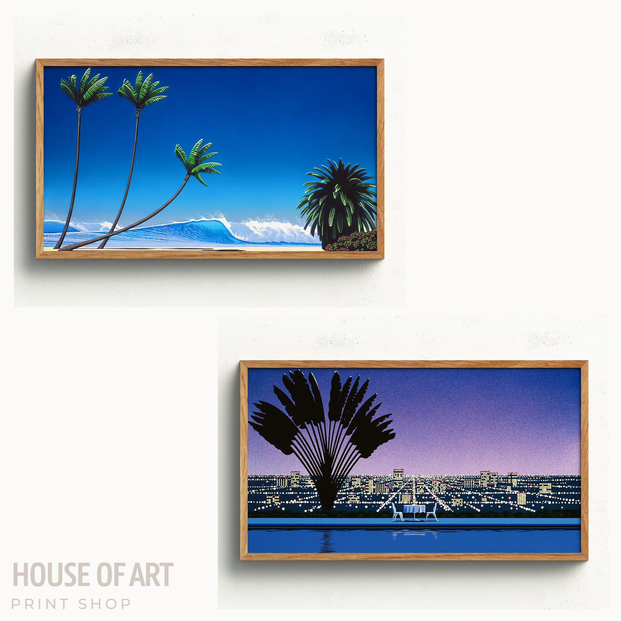 Hiroshi Nagai Frame TV Art Pack, City Pop Art Landscape Bundle, 30