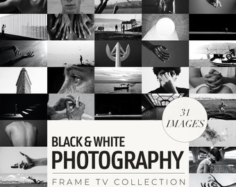 Samsung Frame TV Art Set: Black and White Photography, Noir Tv Art, Frame TV Art, TV Art Collection, Frame Tv Art set of 31 Artworks