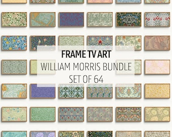William Morris Samsung Frame Tv Art Bundle, Morris Wallpaper Patterns 64 Artworks, Modern Abstract The Frame Set, Botanical Art for Smart Tv