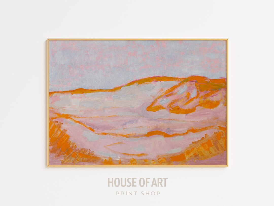 Abstracted Dune PRINTABLE Artwork, Minimal Colorful Landscape Instant ...