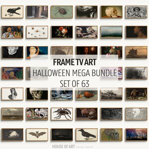 Samsung Frame TV Art Set, Halloween Mega Bundle, Set of 63 Artworks, Creative All Saints' Day Frame TV Art, Fall Art, Spooky Holiday Bundle