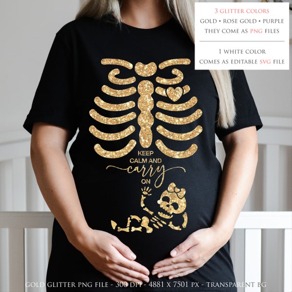 Baby Skeleton Svg, Pregnancy Skeleton Svg, Halloween Baby X-ray Svg, Halloween Skeleton Svg, Baby Girl  Skeleton Svg, Pregnancy Announcement
