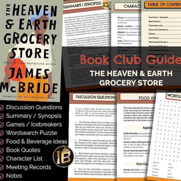 The Heaven and Earth Grocery Store Book Club Guide Kit | Discussion Questions | Book Summary | James McBride