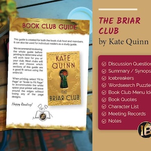 The Briar Club Book Club Guide | Best historical fiction books 2024 | Kate Quinn