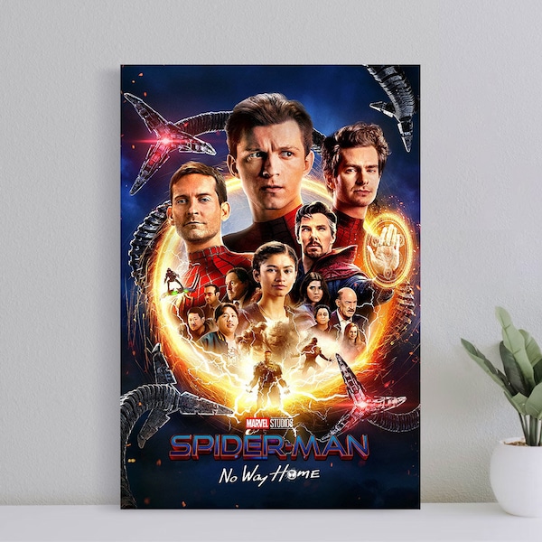 Affiche du film Spider-Man No Way Home, impression de film d'art mural, affiche d'art pour cadeau, affiche de décoration intérieure (pas de cadre)