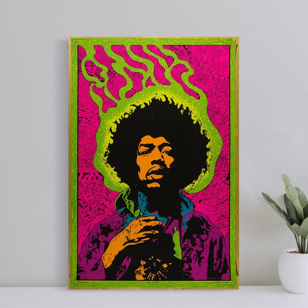 Affiche commémorative Jimi Hendrix, impression de film d'art mural, affiche d'art pour cadeau, affiche de décoration intérieure (sans cadre)